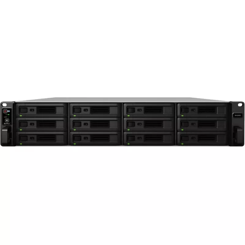 Synology SA3200D NAS server, 12 pozícií, rackový, RAID 0/1/5/6/10/JBOD/RAID F1, 16 GB RAM, GbE/10GbE, iSCSI, 2U (SA3200D)