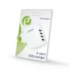 USB nabíjačka univerzálna biela/4-portová EG-U4AC-02 GEMBIRD