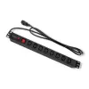 Qoltec 53998 zásuvkový blok pre RACK 19 | 1U | 10A | PDU | 8xIEC C13 | 2m