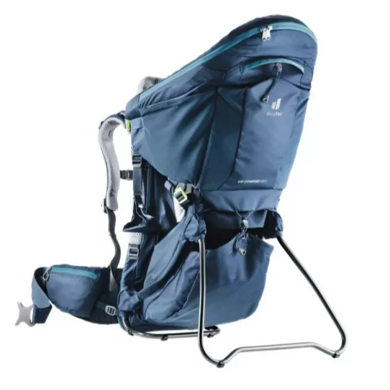 Detský nosič batoh Deuter Kid Comfort Pro, modrý, polyamid, max. 22 kg, slnečná clona, bočné vrecko
