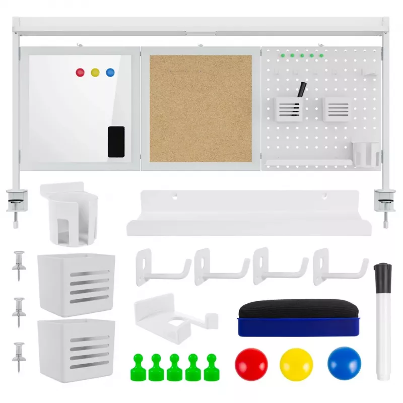 Oddeľovač na stôl Ergo Office ER-300 W, šírka 1250 mm, maximálne zaťaženie 10 kg
