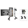 Držiak monitora MACLEAN MC-854 pre dva monitory 17–27 inch VESA 75x75 / 100x100, dvojramenný stolový držiak