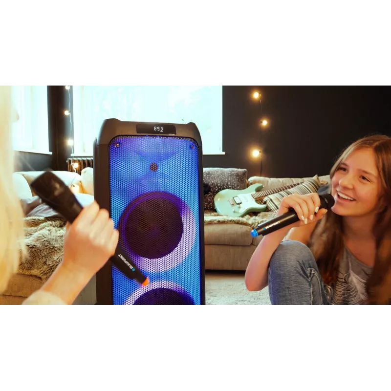 Karaoke systém Blaupunkt PB10DB 1000W káblový mikrofón LED displej