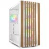 Sharkoon REBEL C70G RGB Full Tower biela, drevo