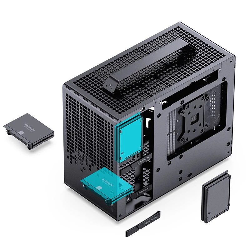Jonsplus MATX skriňa s rukoväťou Z20 – čierna