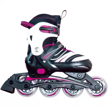 Inline korčule Muuwmi nastaviteľná detská veľkosť 37–40, ružová/čierna