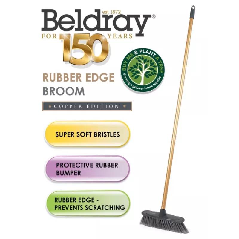 Beldray LA068717GRYEU7 metla s gumovým okrajom, rukoväť 120 cm