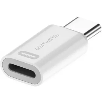 Káblový adaptér 4smarts 540711 Lightning USB-C biely