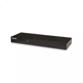 Intellinet 8-portový rackový KVM prepínač, Combo USB + PS/2, On-Screen-Display, káble v balení (Euro 2-pin konektor)