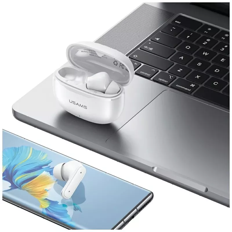 Bluetooth slúchadlá 6.0 E05 TWS biele