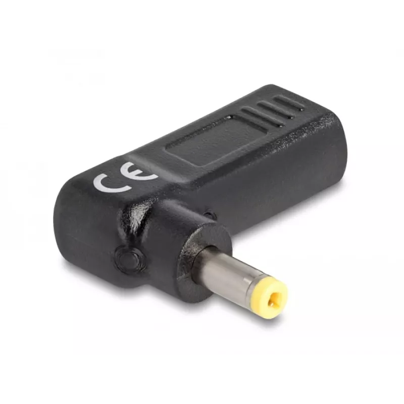 DeLOCK adaptér USB Type-C konektor samica na HP 4,8 x 1,7 mm konektor samec 90° zahnutý