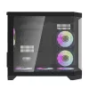 Darflash FT418 počítačová skriňa + 6 aRGB ventilátorov (čierna)