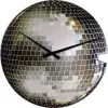 NeXtime hodiny 8801 Small Disco, Ø30 cm, nástenné, strieborné