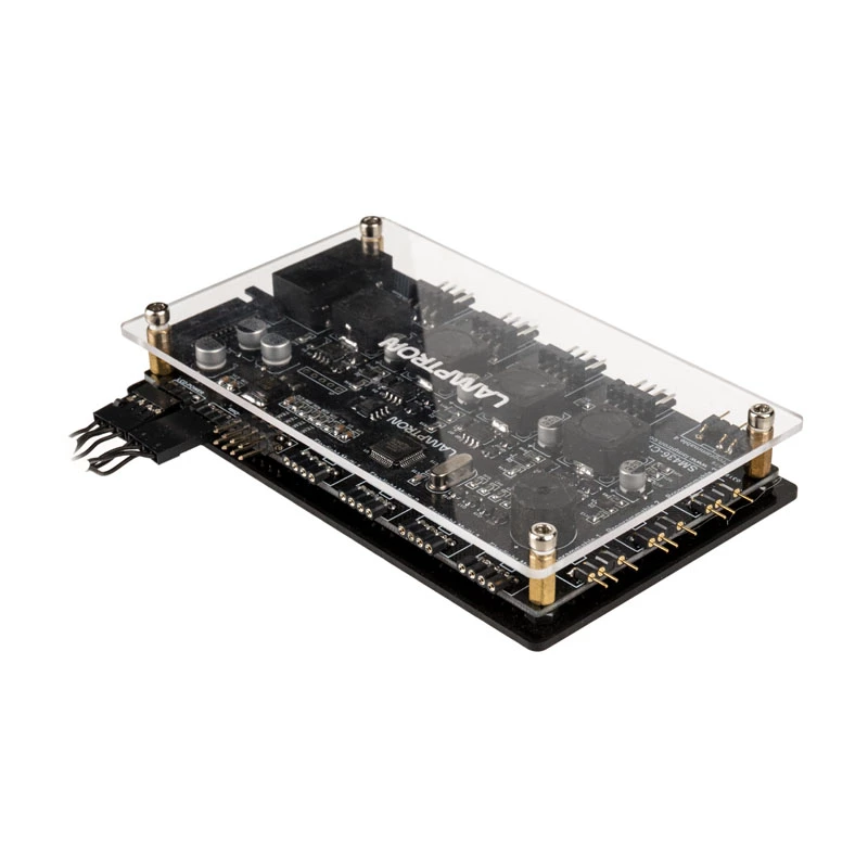 Lamptron SM436 PCI ventilátor a RGB LED kontrolér, čierny