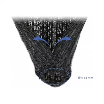 Pletená hadica DeLOCK 18909 5 m x 13 mm čierna