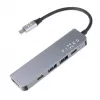 USB-C hub FIXED FIXHU-MN-GR 5-portový mini pre notebooky a tablety