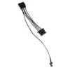 Kolink adaptér napájania ventilátora 3-Pin na 2×4-Pin Molex, 245 mm, čierny