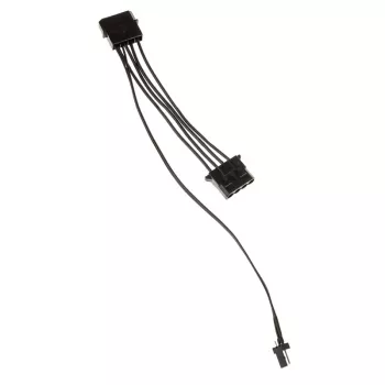 Kolink adaptér napájania ventilátora 3-Pin na 2×4-Pin Molex, 245 mm, čierny