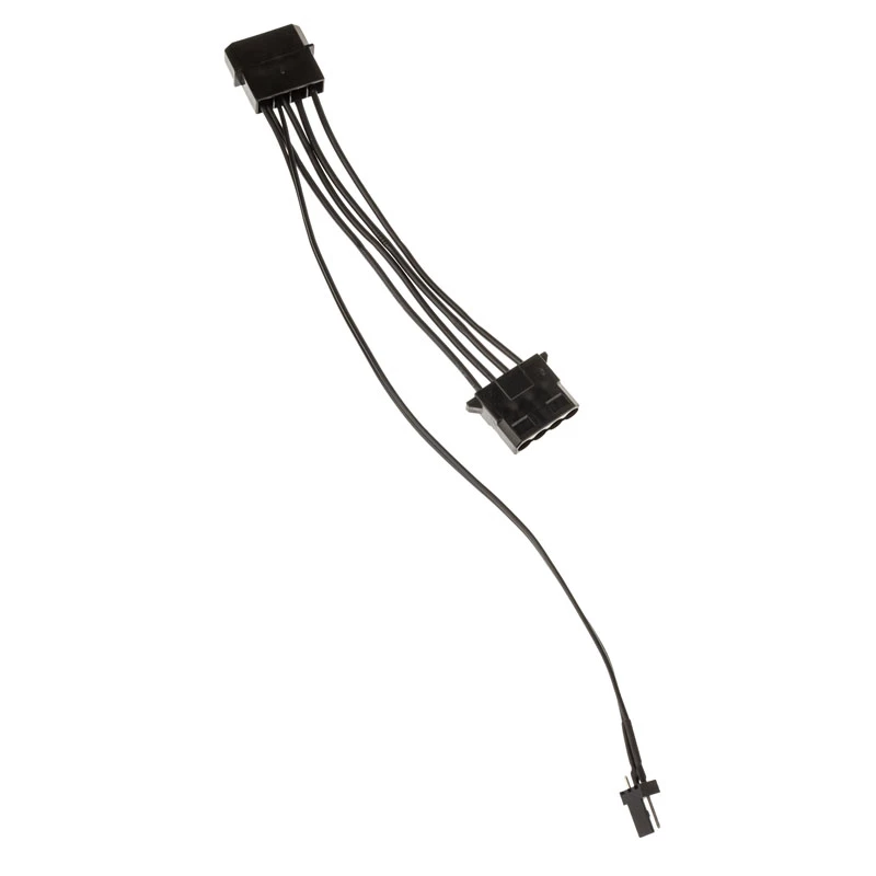 Kolink adaptér napájania ventilátora 3-Pin na 2×4-Pin Molex, 245 mm, čierny