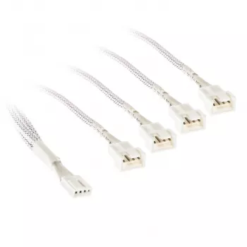 Kolink 1-4 PWM rozbočovací kábel ventilátorov - 35cm, opletený, biely (PGW-AC-KOL-161)