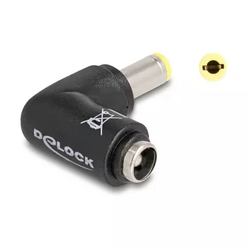Konektor kábla DeLOCK 80795 DC 5,5 x 2,1 čierny samec/samica