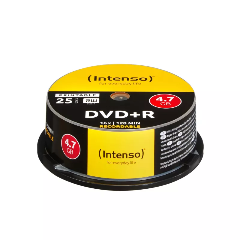 DVD+R Intenso 4,7 GB potlačiteľné 16x 25 ks