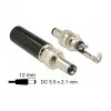 DeLOCK 89915 DC konektor 5,5 x 2,1 mm, 12 mm, spájkovací, 2 A