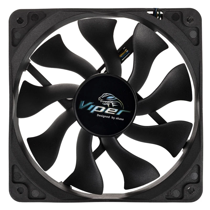 AKASA Viper 120 mm skriňový ventilátor – čierny