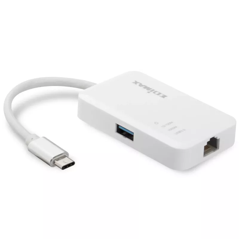 Edimax EU-4308 USB-C rozbočovač, 3x USB 3.0 + Gigabit Ethernet