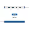 USB-C hub HYPER HyperDrive Flex HD5200BUGL — 4 porty, modrý