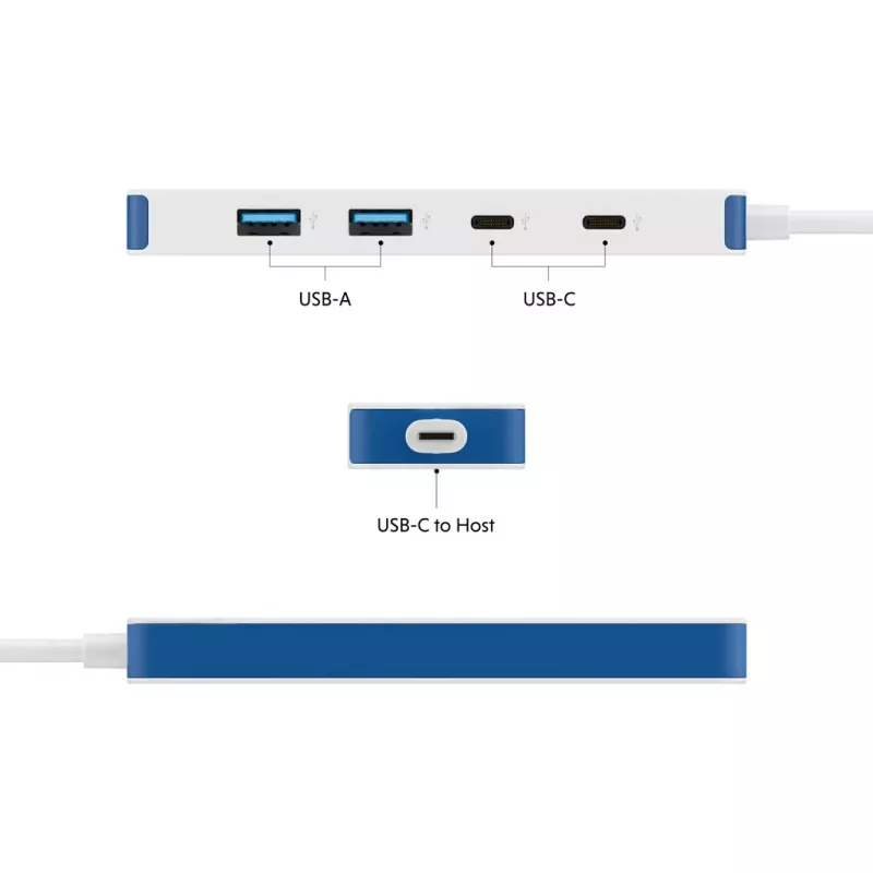 USB-C hub HYPER HyperDrive Flex HD5200BUGL — 4 porty, modrý