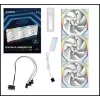 Lian Li UNI FAN SL Wireless 120 ARGB PWM ventilátor do skrinky, 120 mm, 3-balenie vrátane ovládača, biely