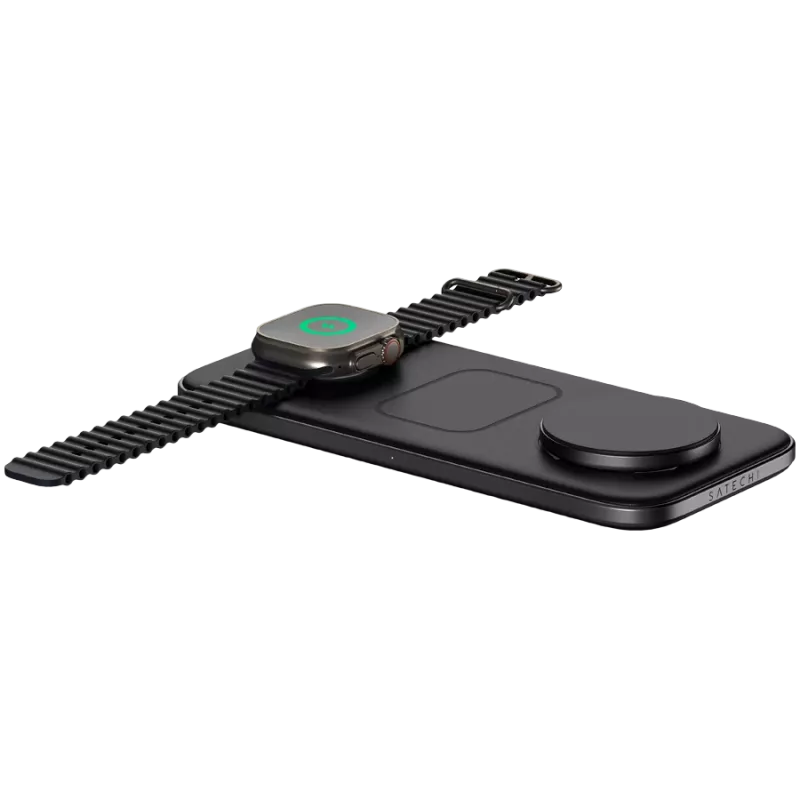 SATECHI Qi2 Trio Wireless Charging Pad - s typ A-, C-, G-konektormi