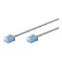 Goobay Ultra-flexibilný CAT 6A patch kábel slim U/UTP sivý - extra krátky konektor (74219)