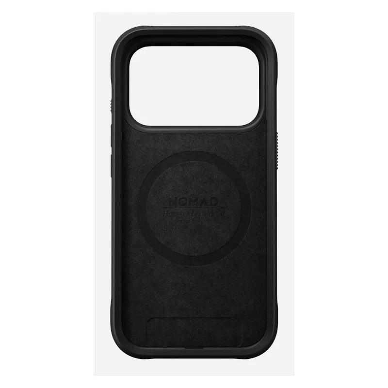 Puzdro na telefón Nomad Rugged Leather Case pre iPhone 17 Pro, 6,3 palcov (16 cm), hnedé, koža/TPU/hliník
