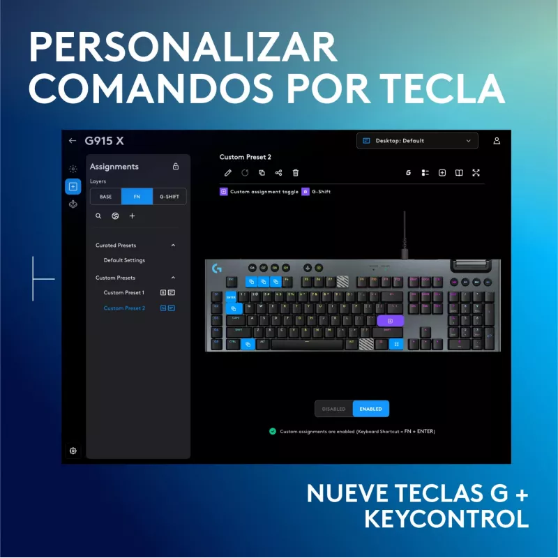 Káblová mechanická herná klávesnica Logitech G915 X čierna s RGB osvetlením