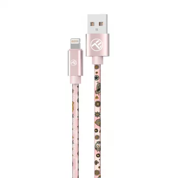 Kábel USB na Lightning Tellur TLL155621 3A 1 m — ružový