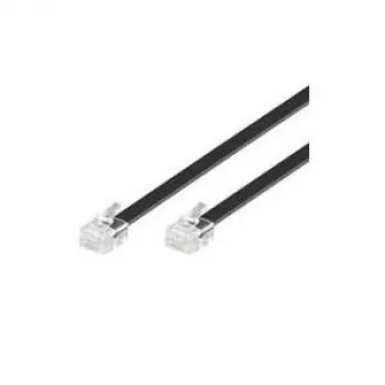 Wentronic Goobay modulárny prepojovací kábel, čierna, 3 m – RJ12 konektor samec (6P6C) na RJ12 konektor samec (6P6C) (50321)