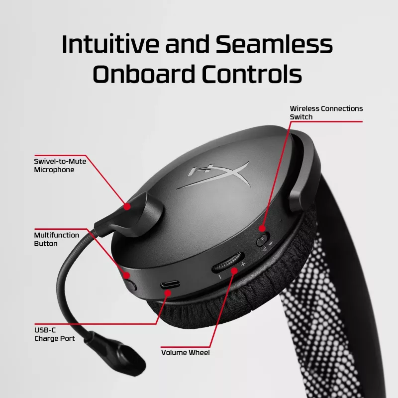 HyperX Cloud Jet - bezdrôtová herná headset (čierna)