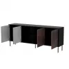 Cama 4D CORTINA komoda 200x40x81 čierna/orech