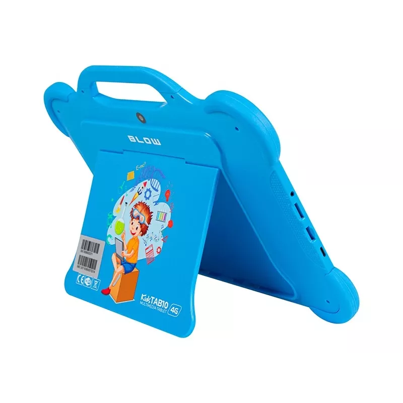 BLOW KidsTAB10 4G tablet, 10,1 palca FHD 1920x1200, osemjadrový T606 1,6 GHz, 4 GB RAM, 64 GB, Android 12, LTE, GPS, s puzdrom, modrý