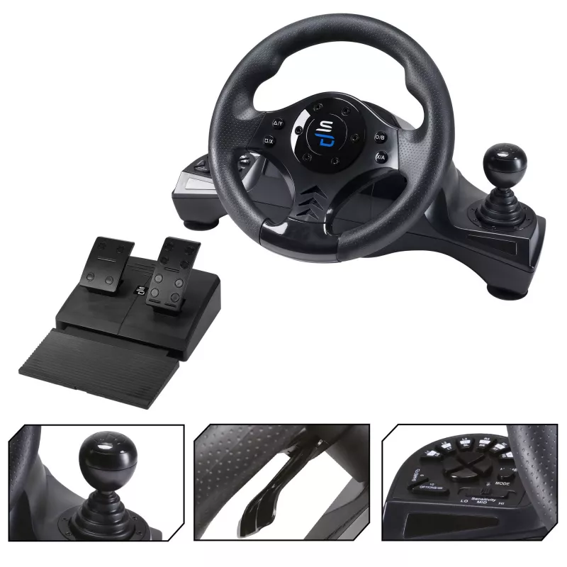 Volant + pedále Subsonic SA5156-NG 270° rotácia USB čierny