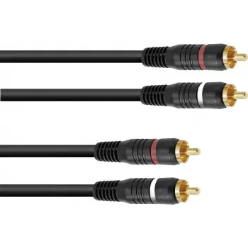Audio cinch kábel (RCA) Omnitronic 2x2, 10 m, model 30209380
