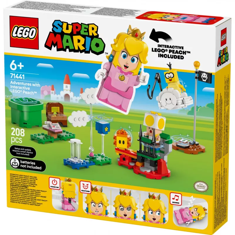 Konštrukčná hračka LEGO 71441 Super Mario interaktívna figúrka LEGO Peach súprava, kompatibilná so systémom LEGO