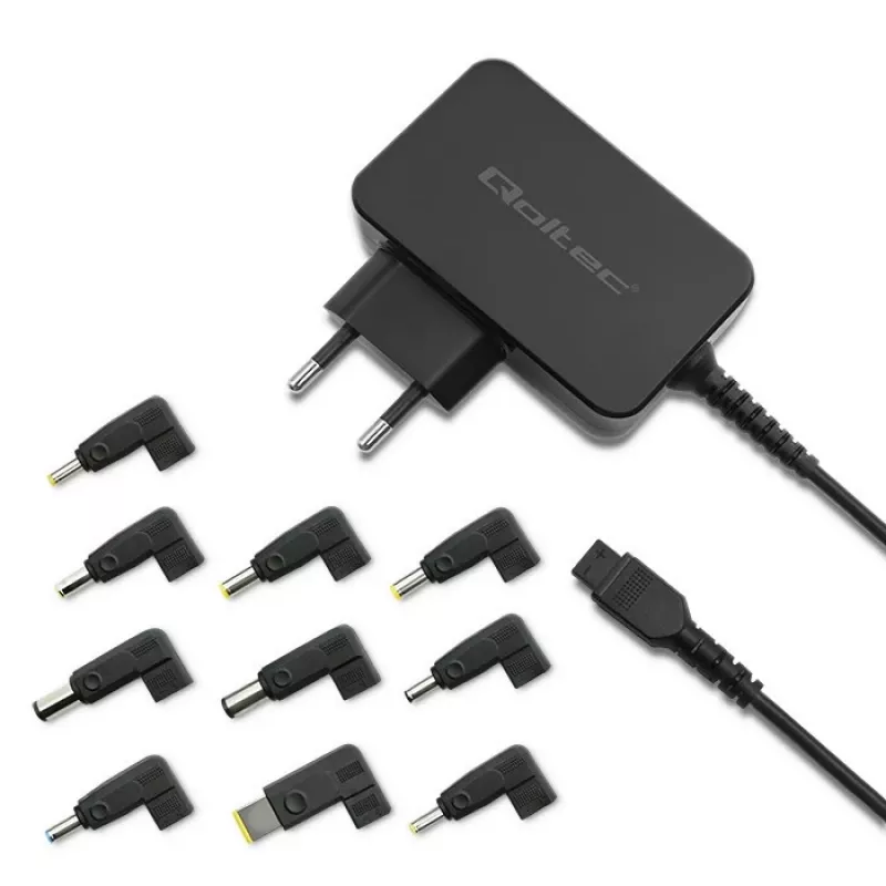 Univerzálny napájací zdroj QOLTEC 52414 65W s 10 vymeniteľnými konektormi