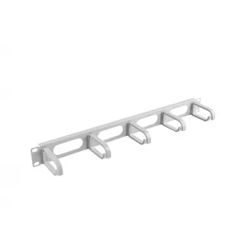 Rackový panel na vedenie káblov LANBERG AK-1205-S, 1U kov, 19 palcov (48,3 cm), hĺbka 80 mm, sivý