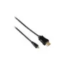 Hama HDMI 0,5 m HDMI kábel HDMI Type-A (štandard) HDMI Type-D (Micro) čierny