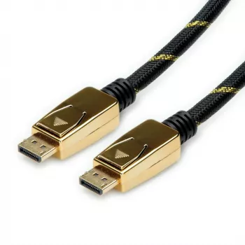 ROLINE 11.04.5921 DisplayPort kábel 2 m čierny - zlatý (11.04.5921)