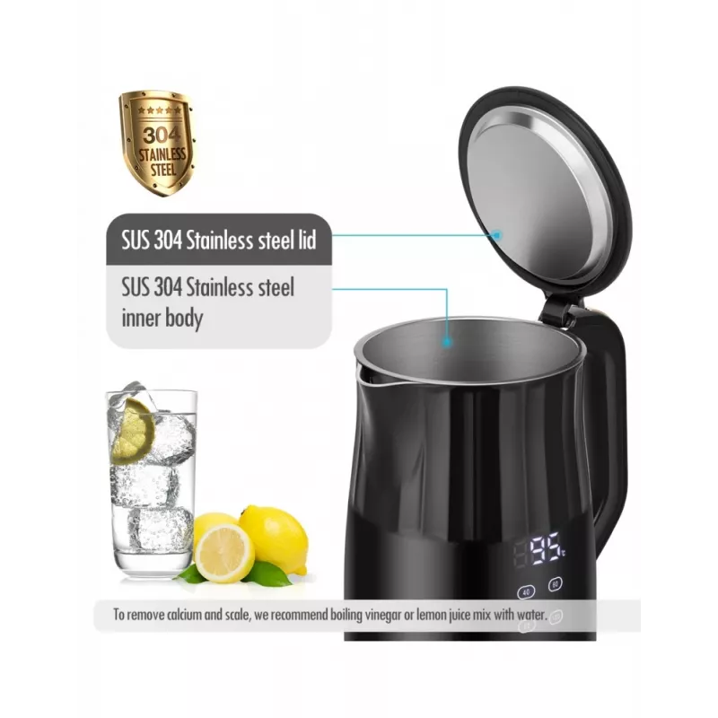 Elektrická kanvica Forme FKG-3017 1,7L 2200W čierna