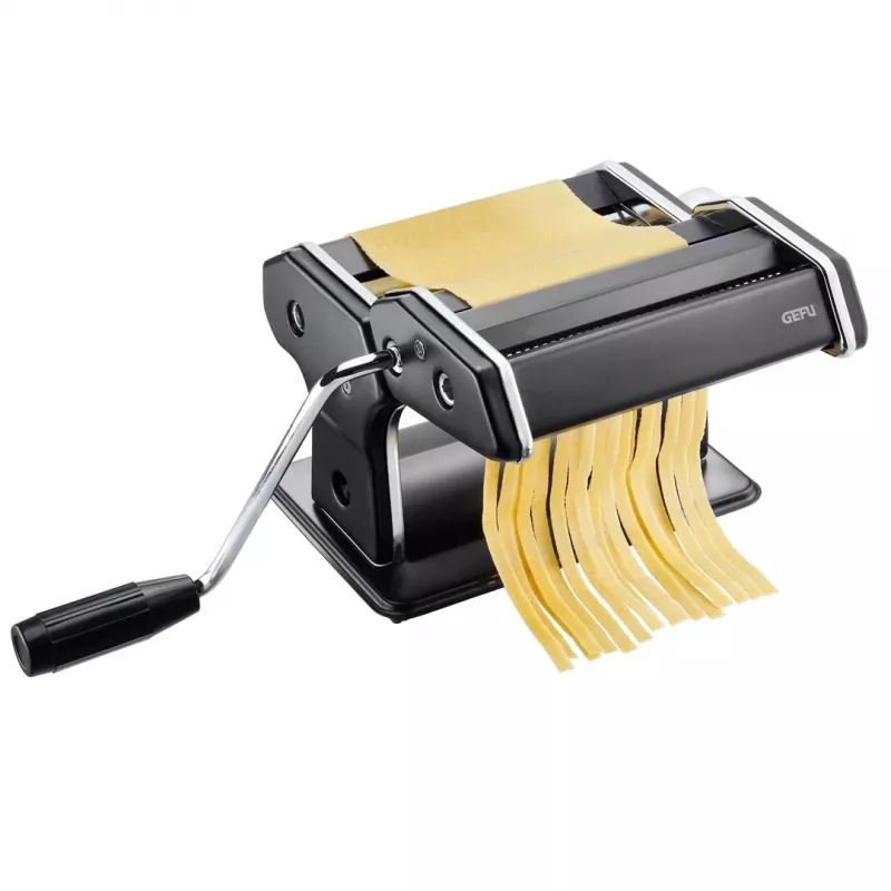Ručný stroj na cestoviny GEFU GF89426 – na lasagne, tagliatelle, tagliolini; nehrdzavejúca oceľ a plast; 205×200×155 mm